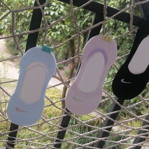 Nike black purple blue socks